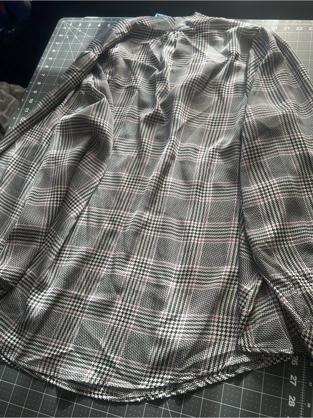 torrid Black and White Plaid Tie-Neck Blouse - Picture 7 of 7